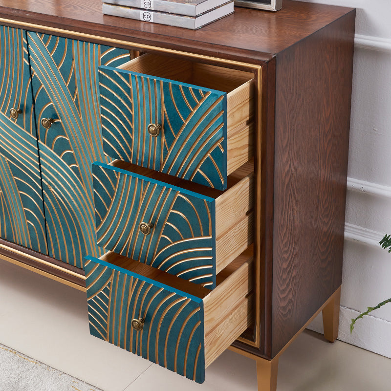 Modern Style Buffet Sideboard for Living Room with Engineered Wood Storage Sideboard