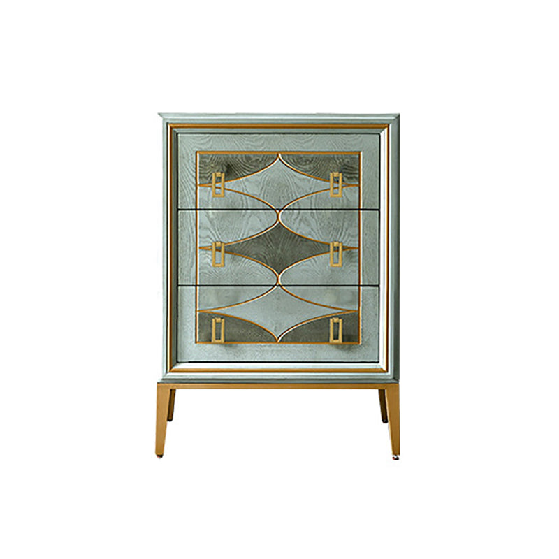 Luxurious Buffet Table Gold Frame Multi Drawer Dining Table for Living Room