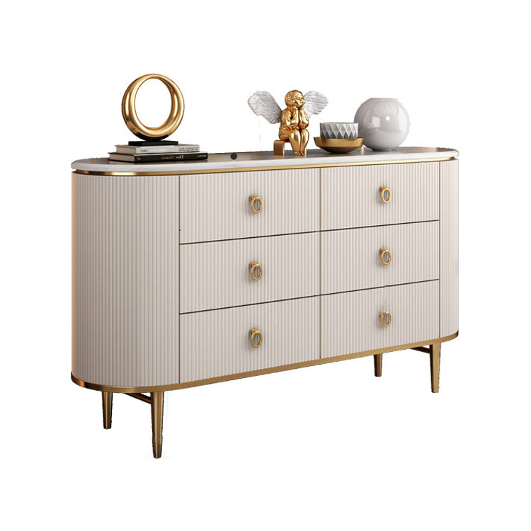 Glam Style Buffet Sideboard with Engineered Wood Drawers and Storage for Dining Room