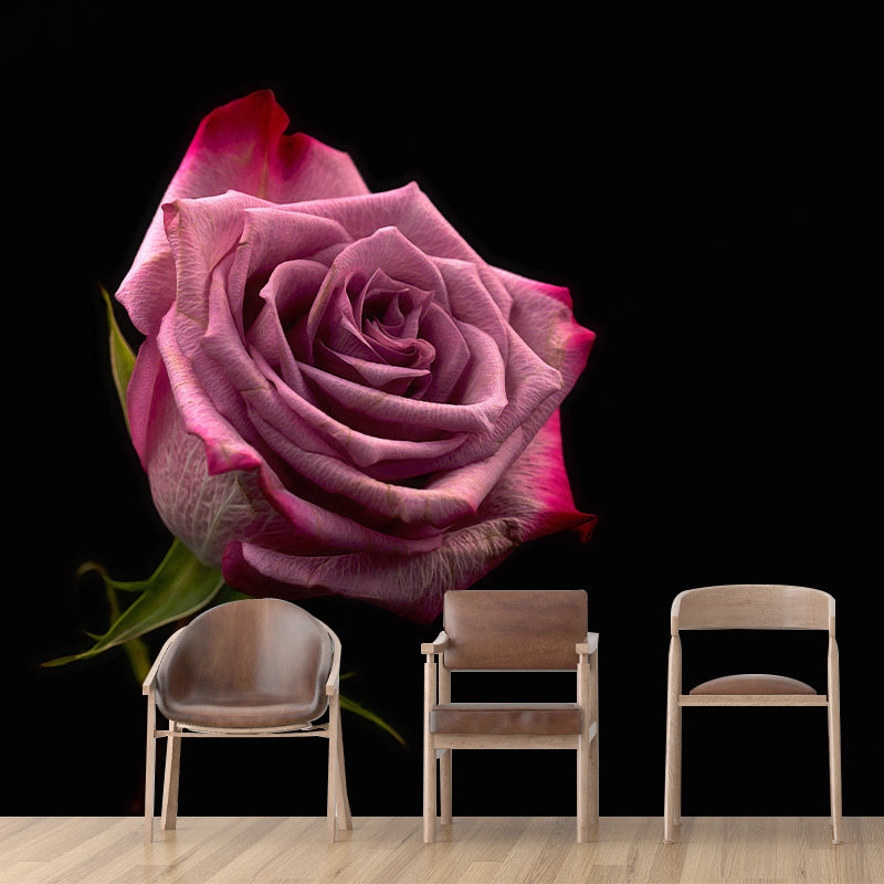 Photography Stain Resistant Wall Mural Wallpaper Beautiful Flowers Sitting Room Wall Mural