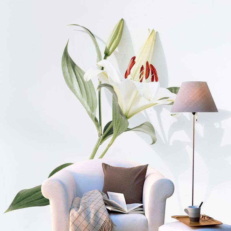 Photography Stain Resistant Wall Mural Wallpaper Beautiful Flowers Sitting Room Wall Mural