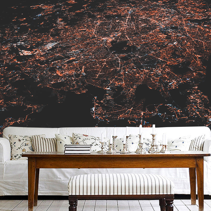 City Night Scene Wallpaper Mildew Resistant Indoor Wall Mural