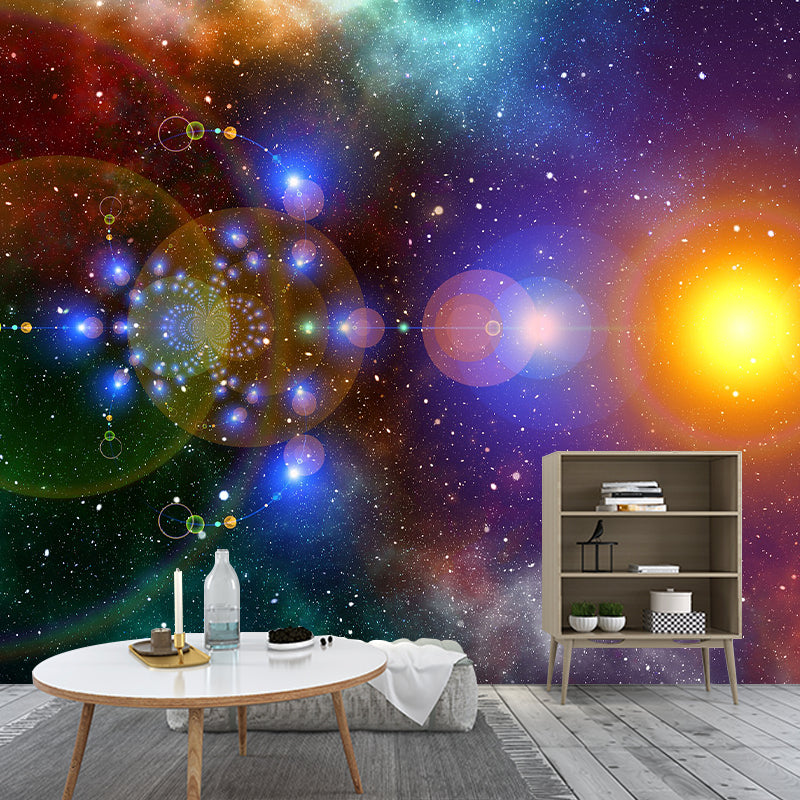 Wall Mural Photography Environment Friendly Mural Wallpaper Dreamy Galaxy Bedroom