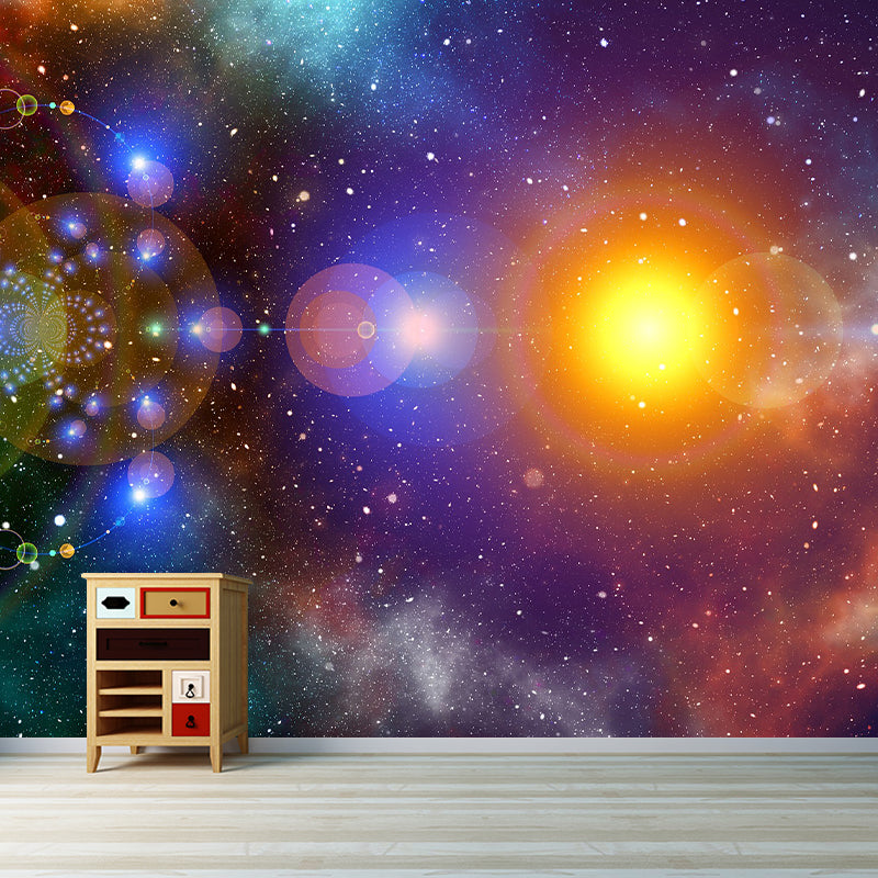Wall Mural Photography Environment Friendly Mural Wallpaper Dreamy Galaxy Bedroom