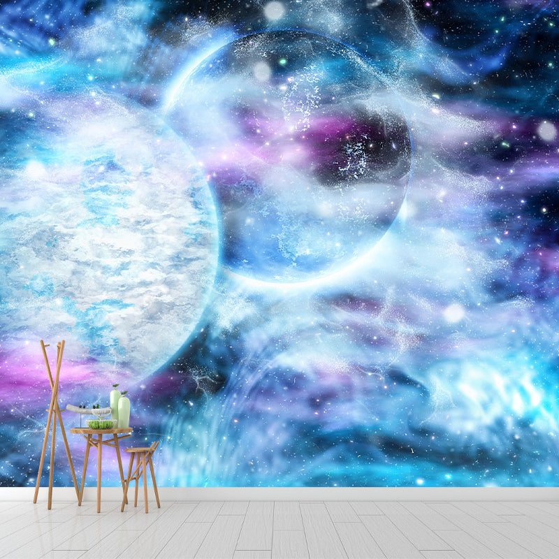 Wall Mural Photography Environment Friendly Mural Wallpaper Dreamy Galaxy Bedroom