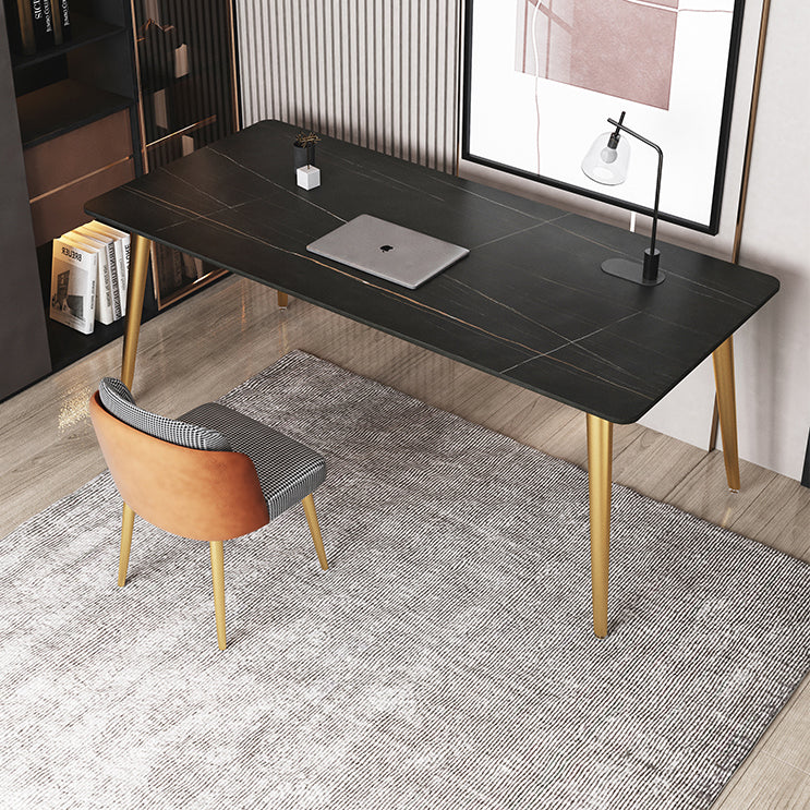 Modern Style Office Desk Home Rectangular Sintered Stone Writing Desk