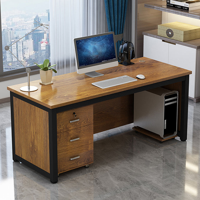 Rectangular Modern Computer Desk Manufactured Wood Desk with Locking Drawer