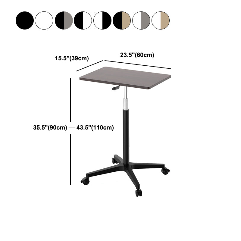 Rectangular Standing Desk Manufactured Wood Adjustable Desk with Caster Wheels