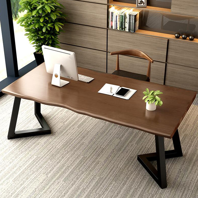 Solid Wood Work Table Free Form Home Office Modern Writing Desk