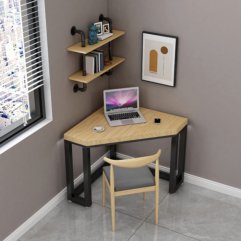Modern Style Office Desk Solid Wood Home Use Writing Desk with Metal Legs