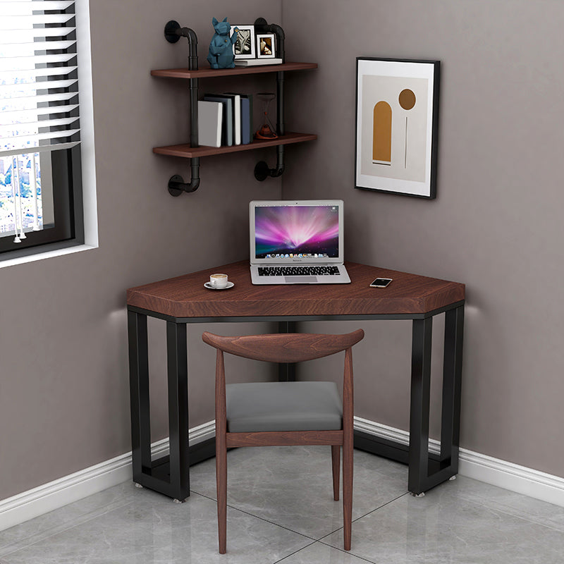 Modern Style Office Desk Solid Wood Home Use Writing Desk with Metal Legs