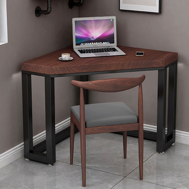 Modern Style Office Desk Solid Wood Home Use Writing Desk with Metal Legs