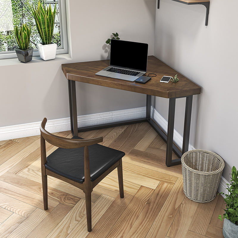 Modern Style Office Desk Solid Wood Home Use Desk with Metal Legs