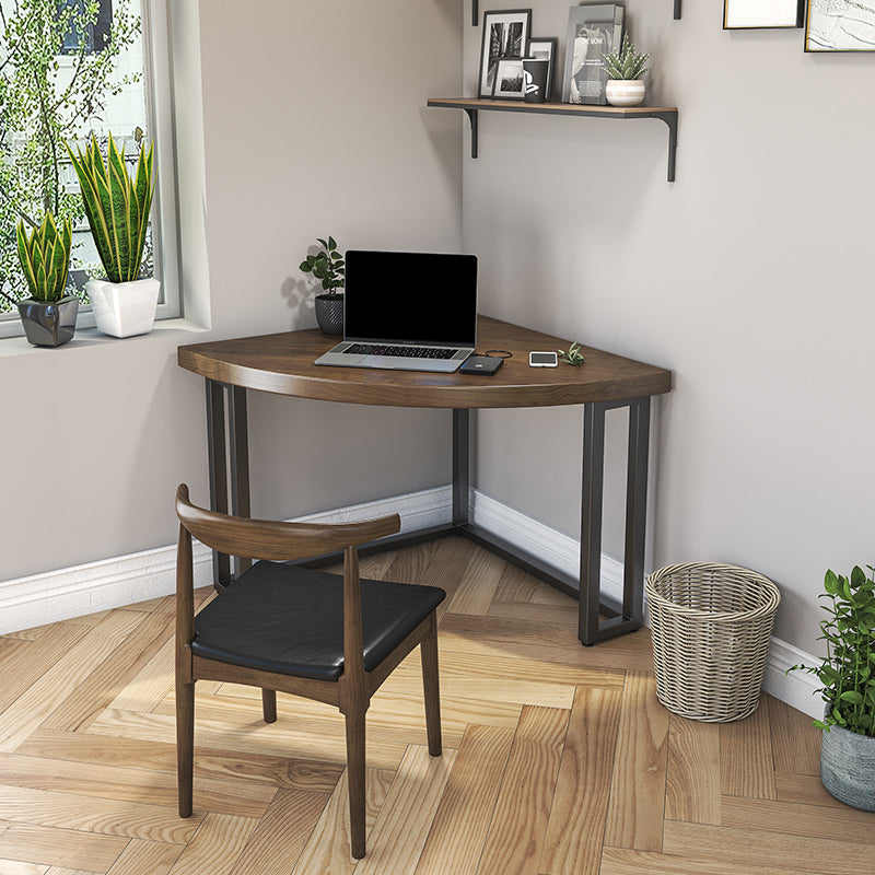 Modern Style Office Desk Solid Wood Home Use Desk with Metal Legs