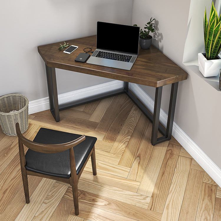 Modern Style Office Desk Solid Wood Home Use Desk with Metal Legs