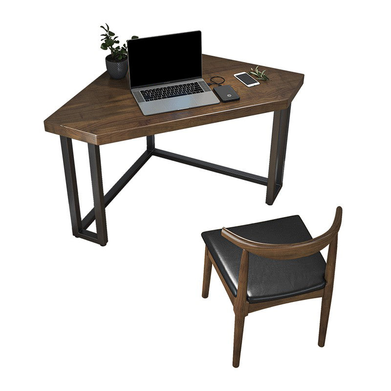 Modern Style Office Desk Solid Wood Home Use Desk with Metal Legs