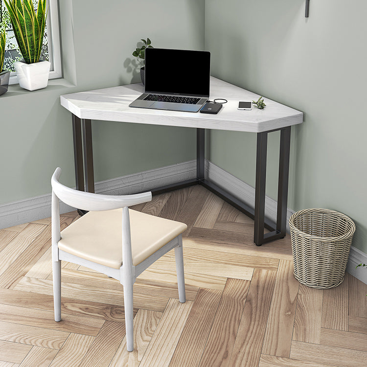 Modern Style Office Desk Solid Wood Home Use Desk with Metal Legs