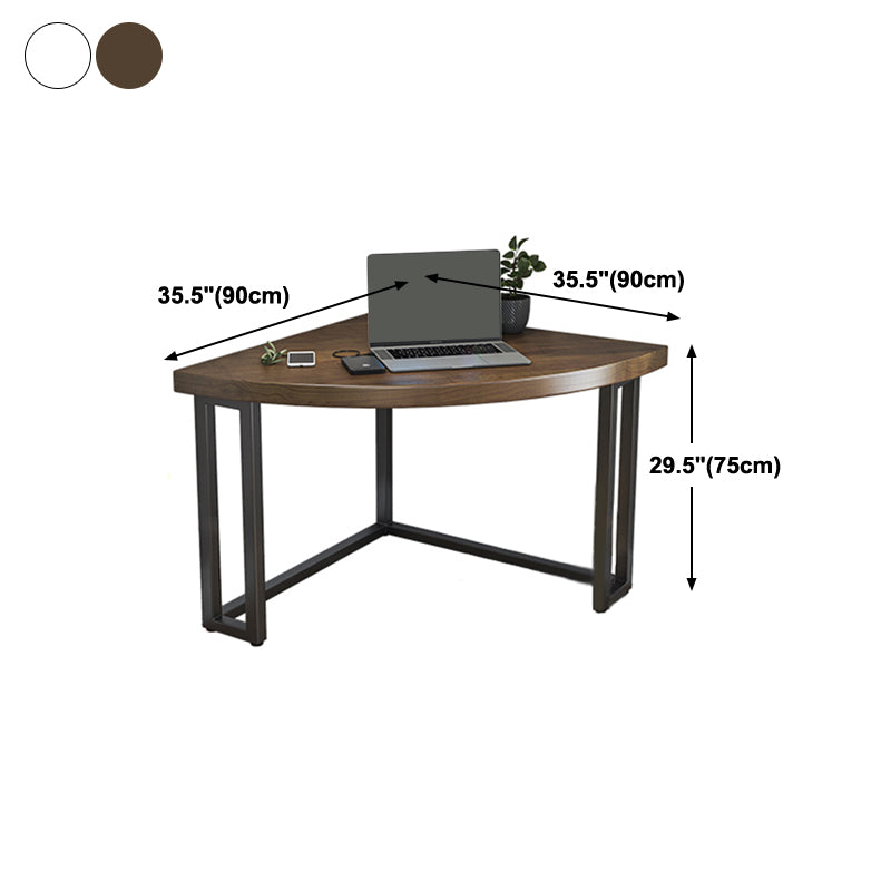 Modern Style Office Desk Solid Wood Home Use Desk with Metal Legs