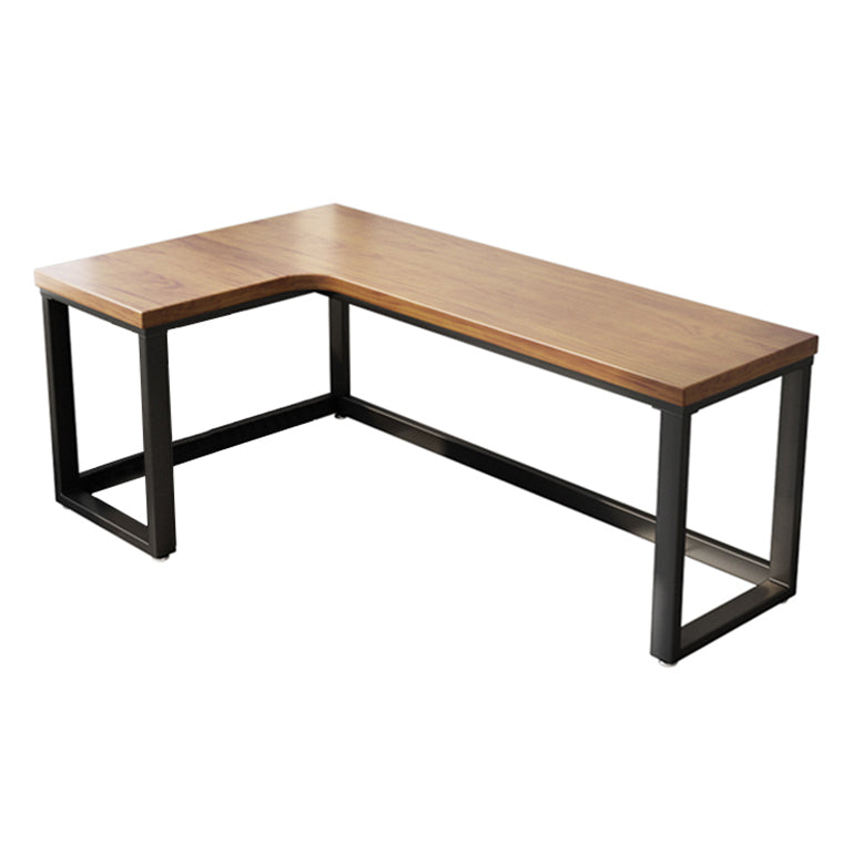 Solid Wood L-Shaped Writing Table Simplicity Fixed Work Desk