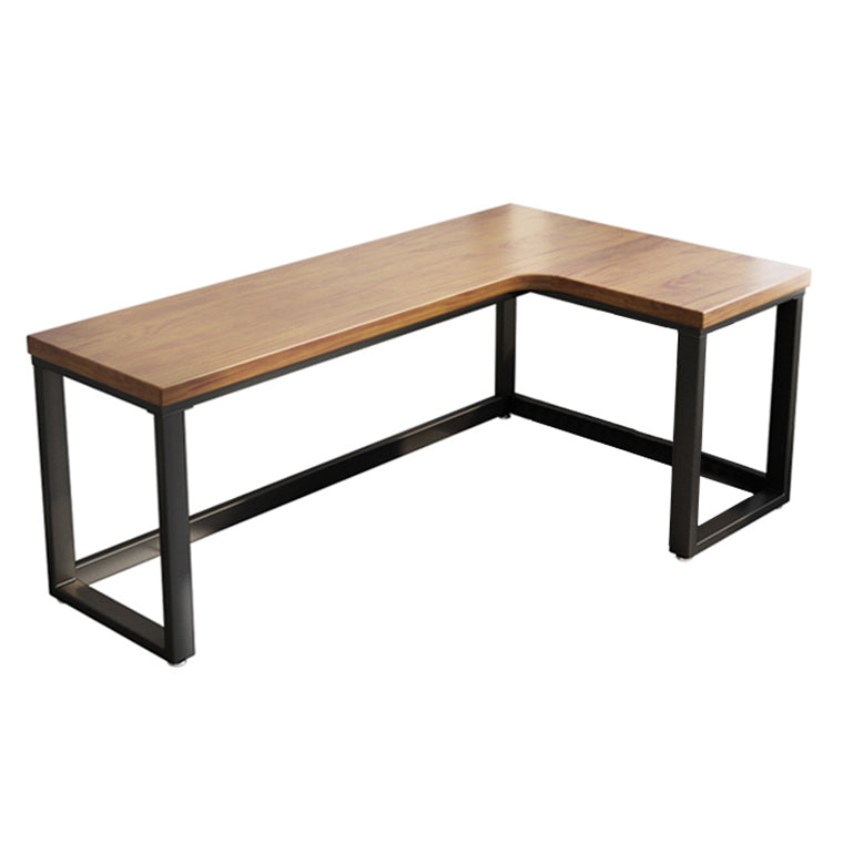Solid Wood L-Shaped Writing Table Simplicity Fixed Work Desk