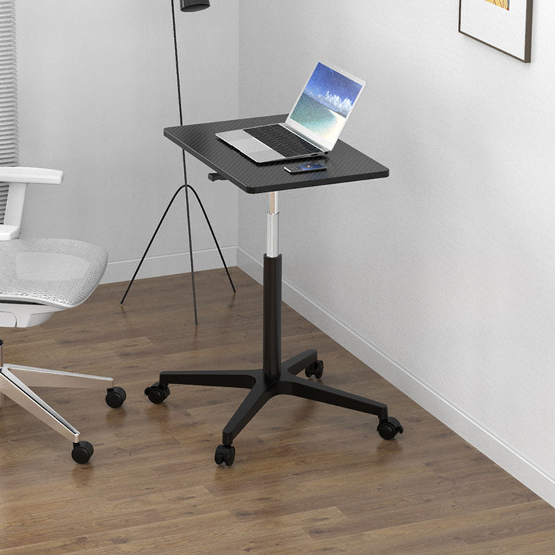 Modern Rectangular Office Desk Height Adjustable Office Desk with Caster Wheels