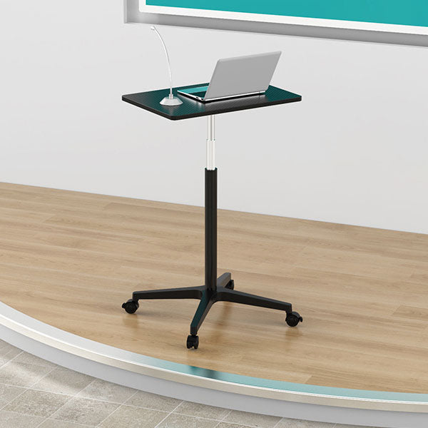 Modern Rectangular Office Desk Height Adjustable Office Desk with Caster Wheels