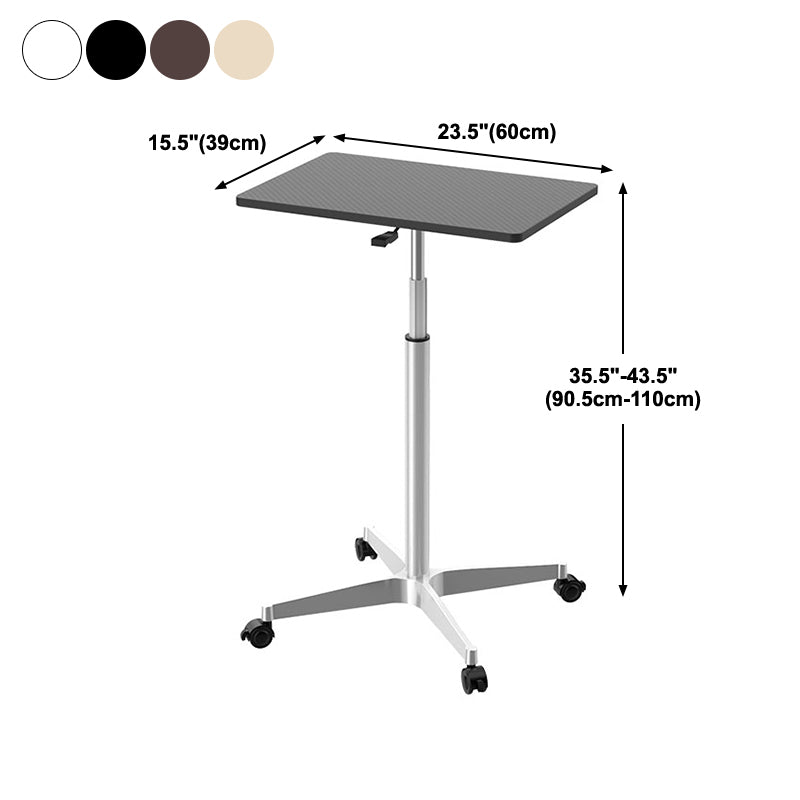 Modern Rectangular Office Desk Height Adjustable Office Desk with Caster Wheels