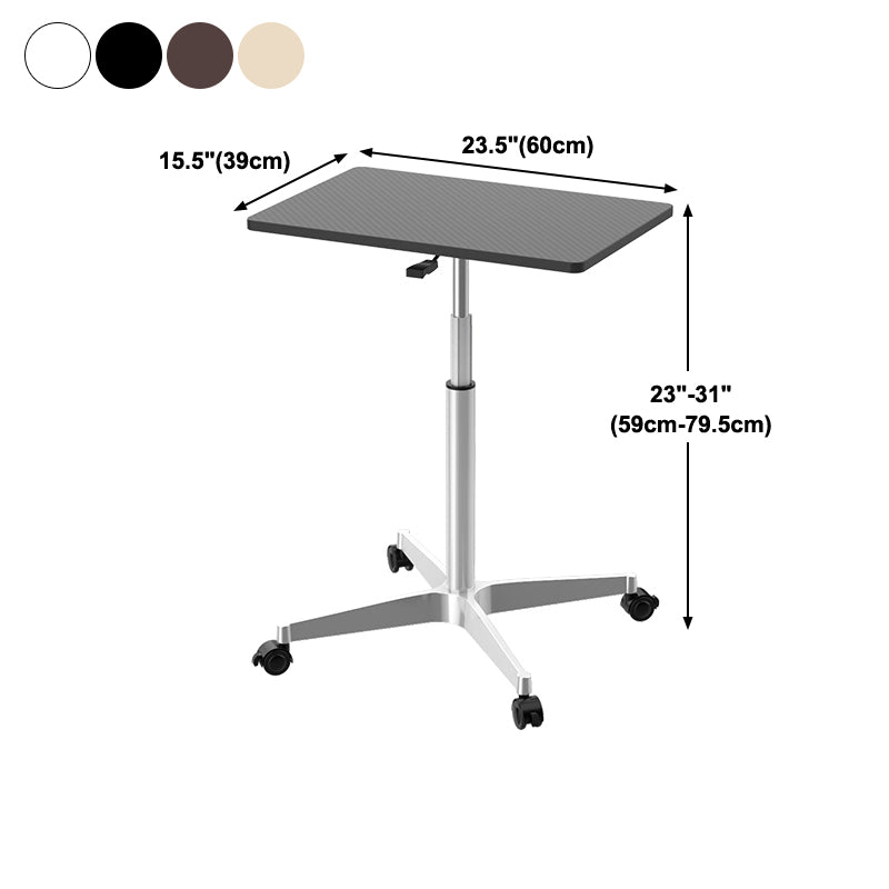 Modern Rectangular Office Desk Height Adjustable Office Desk with Caster Wheels