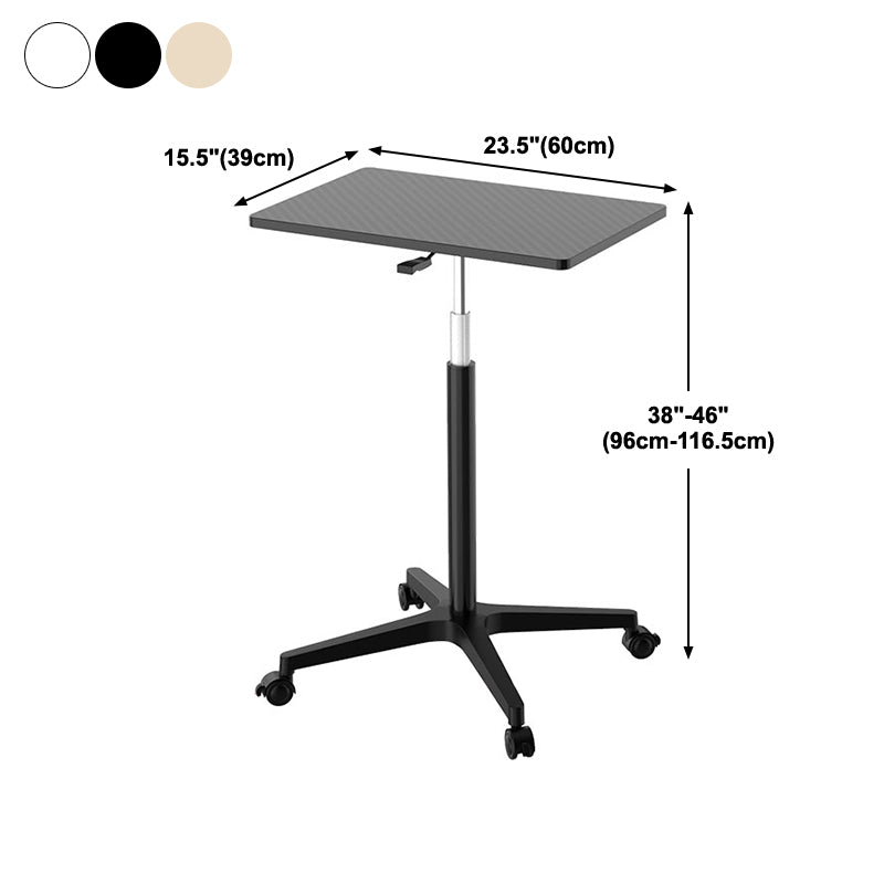 Modern Rectangular Office Desk Height Adjustable Office Desk with Caster Wheels