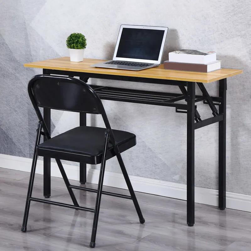 Foldable Writing Desk Contemporary Style Rectangular Dormitory Bedroom Desk