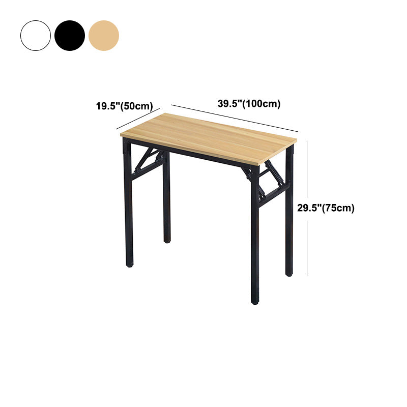 Foldable Writing Desk Contemporary Style Rectangular Dormitory Bedroom Desk