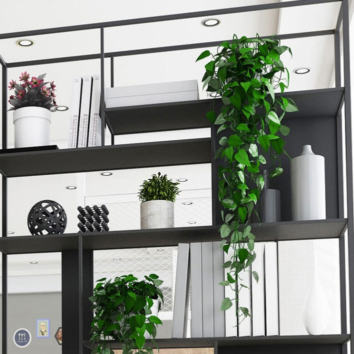 Contemporary Iron Etagere Bookshelf Vertical Office and Living Room Bookcase