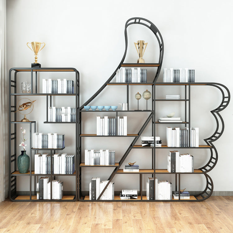 Geometric Shelf Bookcase Modern Metal Bookshelf for Home Office