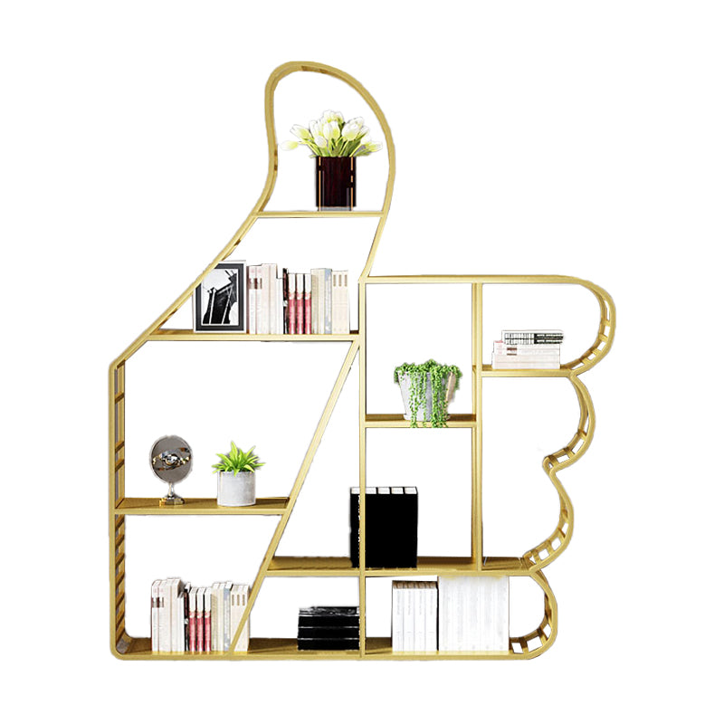 Geometric Shelf Bookcase Modern Metal Bookshelf for Home Office