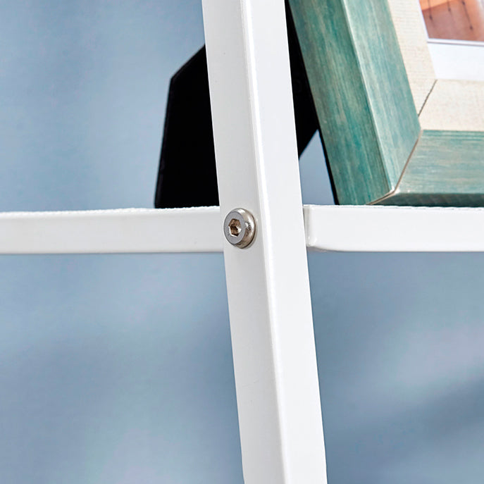 Ladder Bookshelf Metal Contemporary Open Bookcase for Home Office