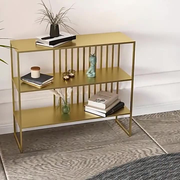 Modern Style Etagere Bookcase Open Back Metal Bookshelf for Home