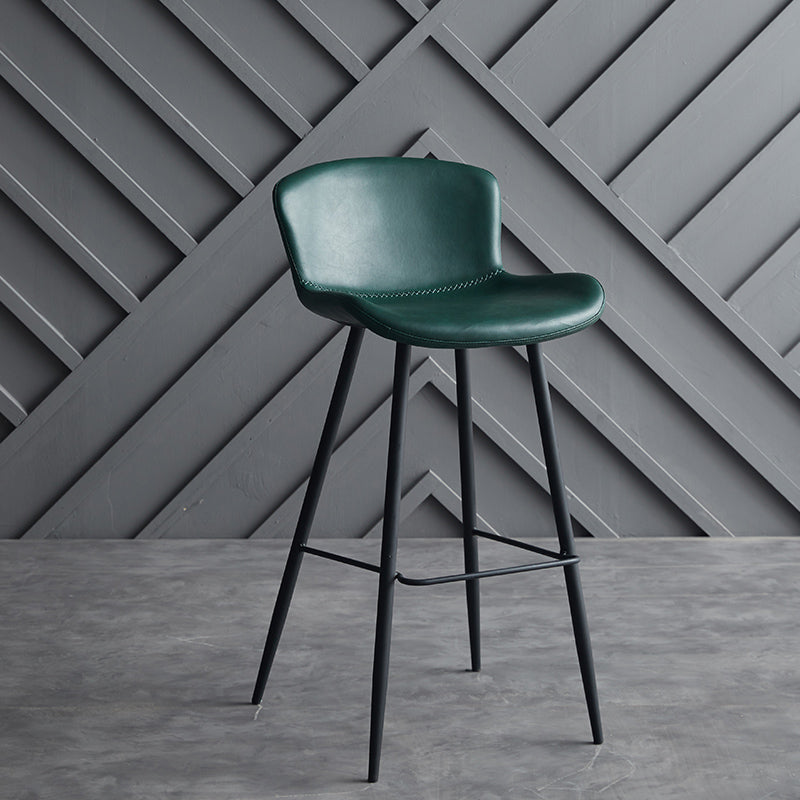 Scandinavian Home Leather Stool Footrest Matte Finish Barstool