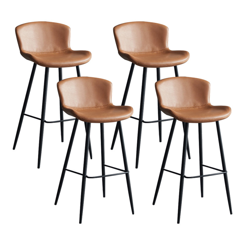Scandinavian Home Leather Stool Footrest Matte Finish Barstool