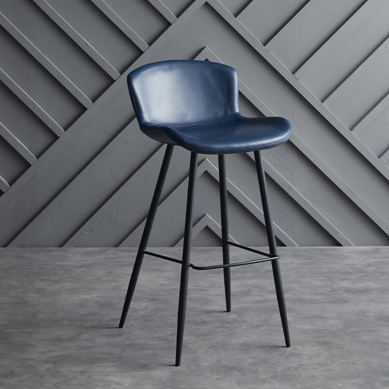 Scandinavian Home Leather Stool Footrest Matte Finish Barstool
