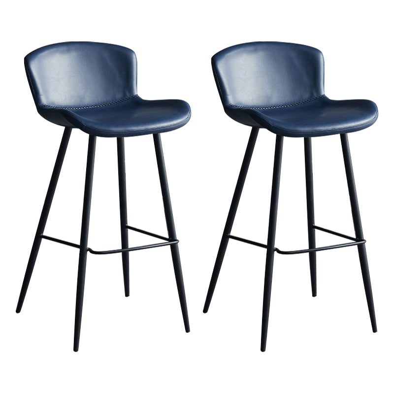 Scandinavian Home Leather Stool Footrest Matte Finish Barstool