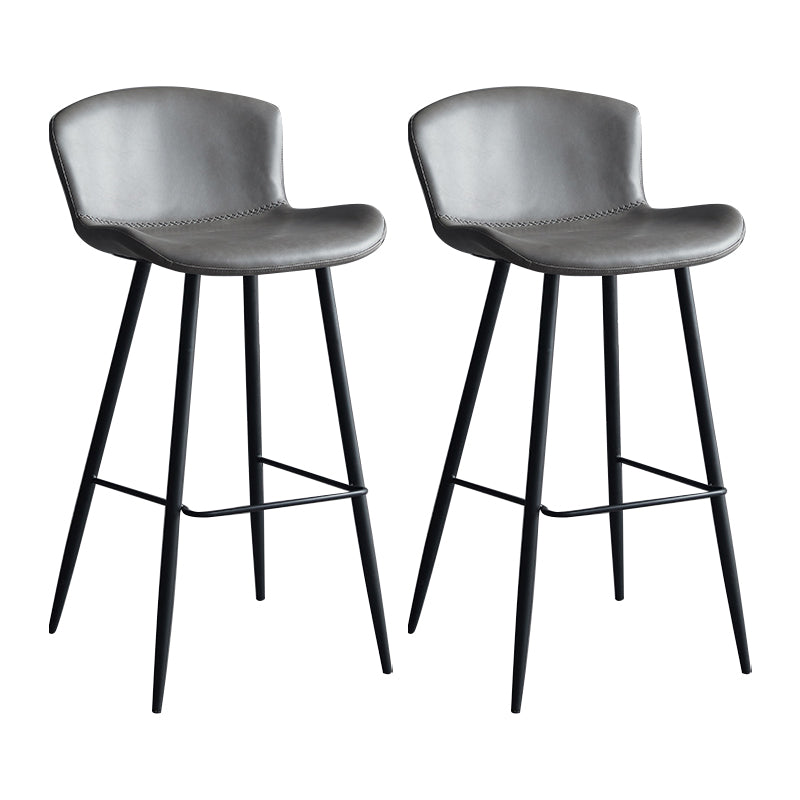 Scandinavian Home Leather Stool Footrest Matte Finish Barstool