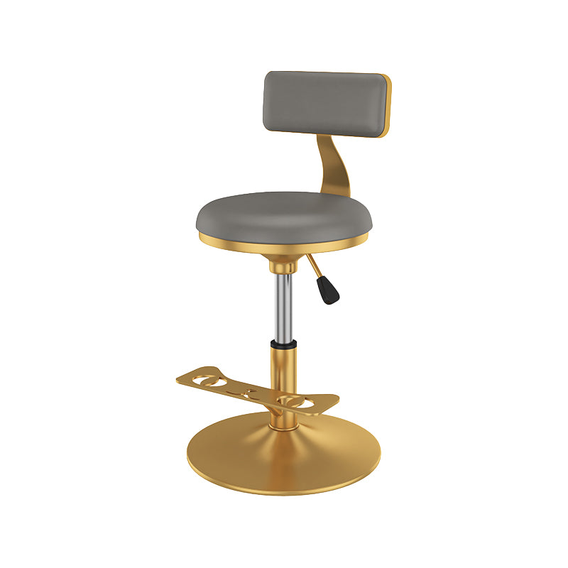 Glam Jewelry Shop Adjustable Height Stool Matte Finish Leather Barstool