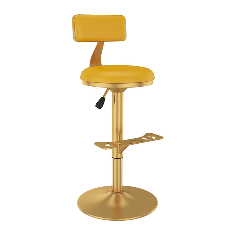 Glam Jewelry Shop Adjustable Height Stool Matte Finish Leather Barstool