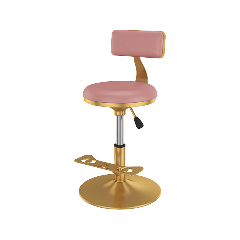Glam Jewelry Shop Adjustable Height Stool Matte Finish Leather Barstool