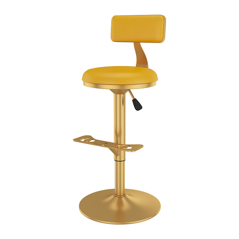 Glam Jewelry Shop Adjustable Height Stool Matte Finish Leather Barstool