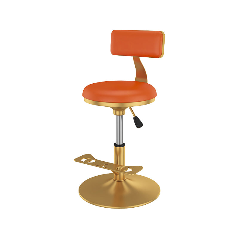 Glam Jewelry Shop Adjustable Height Stool Matte Finish Leather Barstool