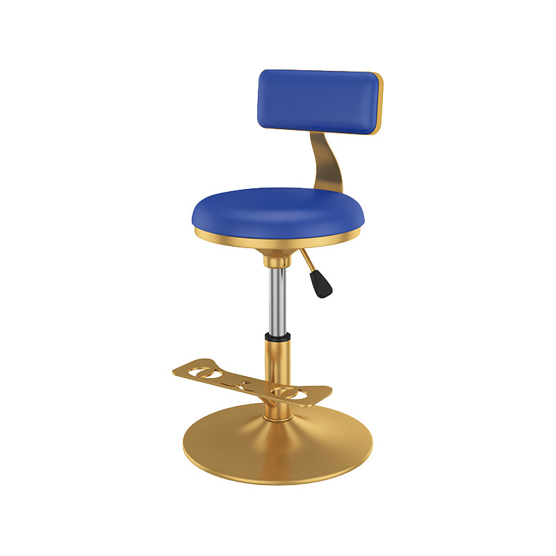 Glam Jewelry Shop Adjustable Height Stool Matte Finish Leather Barstool