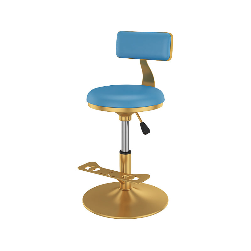 Glam Jewelry Shop Adjustable Height Stool Matte Finish Leather Barstool