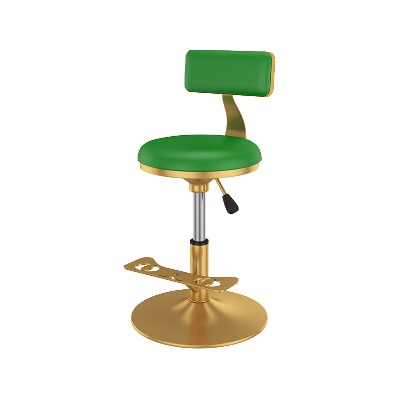 Glam Jewelry Shop Adjustable Height Stool Matte Finish Leather Barstool