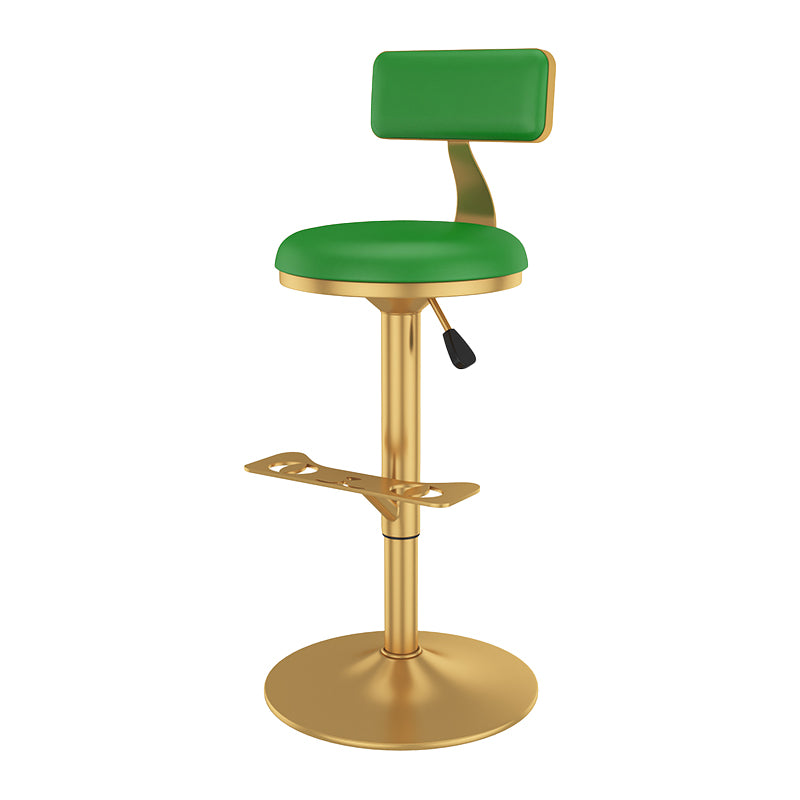 Glam Jewelry Shop Adjustable Height Stool Matte Finish Leather Barstool